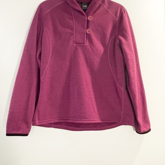 The North Face Women’s Large Pink Fleece Pullover Henley Cozy Outdoor - Picture 2 of 7